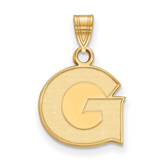 14k Gold Plated Silver Georgetown U Small Initial G Pendant - Picture 1 of 4